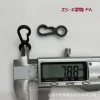 Factory direct sales of bag buckles, nylon 8-shaped mini hooks, safety rope buckles, 2-shaped S-hooks, mask buckles, spring mushrooms details Picture